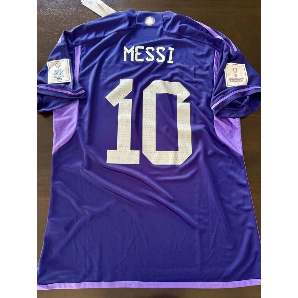 Authentic Adidas Argentina Away Jersey Lionel Messi #10 XL Qatar 2022  HB9220 - Picture 2 of 8